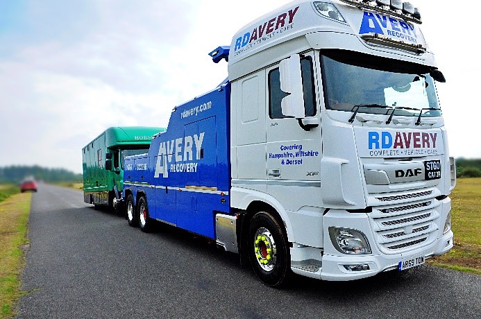 recovery breakdown truck on the road to a customer